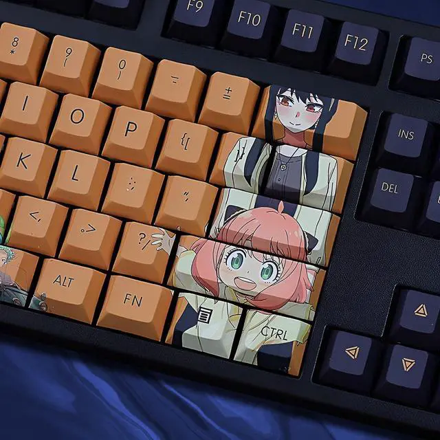 Alt view image 2 of 6 - Anime Keycaps,PBT 5-Sided Dye Sublimation Cherry Profile Keycaps Japanese-Cartoon 108 Keys Custom Keycap Set for 61/87/104/108 Cherry MX Switches Mechanical Gaming Keyboard DIY (03)