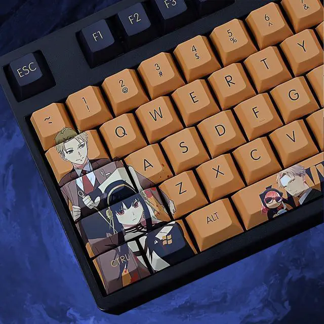 Alt view image 3 of 6 - Anime Keycaps,PBT 5-Sided Dye Sublimation Cherry Profile Keycaps Japanese-Cartoon 108 Keys Custom Keycap Set for 61/87/104/108 Cherry MX Switches Mechanical Gaming Keyboard DIY (03)