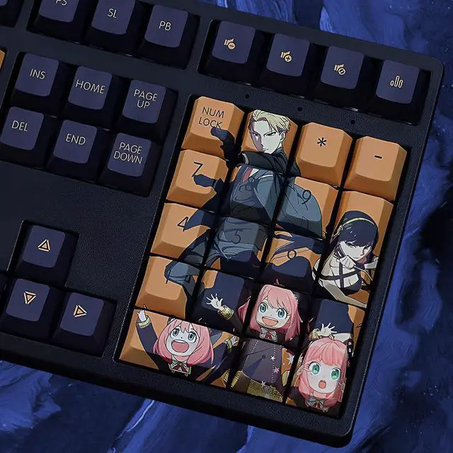 Alt view image 4 of 6 - Anime Keycaps,PBT 5-Sided Dye Sublimation Cherry Profile Keycaps Japanese-Cartoon 108 Keys Custom Keycap Set for 61/87/104/108 Cherry MX Switches Mechanical Gaming Keyboard DIY (03)