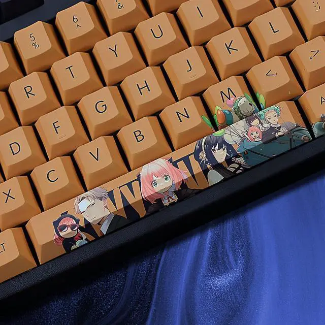 Alt view image 5 of 6 - Anime Keycaps,PBT 5-Sided Dye Sublimation Cherry Profile Keycaps Japanese-Cartoon 108 Keys Custom Keycap Set for 61/87/104/108 Cherry MX Switches Mechanical Gaming Keyboard DIY (03)