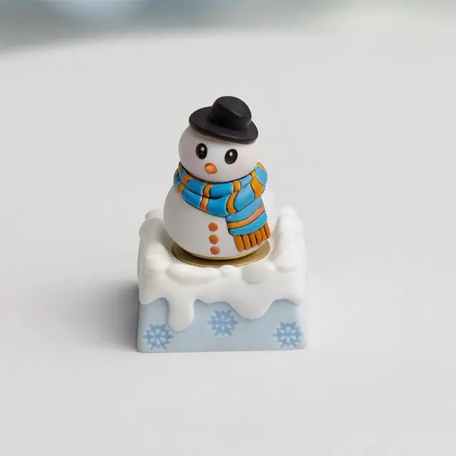 Alt view image 3 of 6 - Christmas Keycaps,Custom ESC Keycap Artisan Resin Keycaps 3D Kawaii Cartoon ESC Key Caps for Cherry MX Switches Mechanical Gaming Keyboard DIY, PC Gamer Gifts (Snowman)