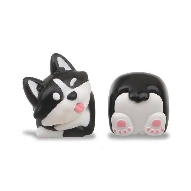 Main image of Artisan Keycap,Cute Corgi-Dog Keycaps Custom Keyboard Keycaps Kawaii Cartoon Resin Key Cap for Cherry MX Switches Mechanical Gaming Keyboard Replacement Personalized Anime Keycap (Black)
