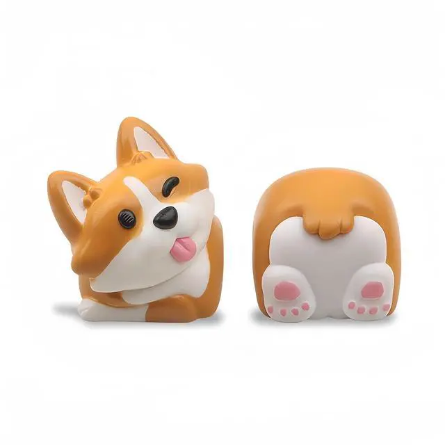 Main image of Artisan Keycap,Cute Corgi-Dog Keycaps Custom Keyboard Keycaps Kawaii Cartoon Resin Key Cap for Cherry MX Switches Mechanical Gaming Keyboard Replacement Personalized Anime Keycap (Yellow)