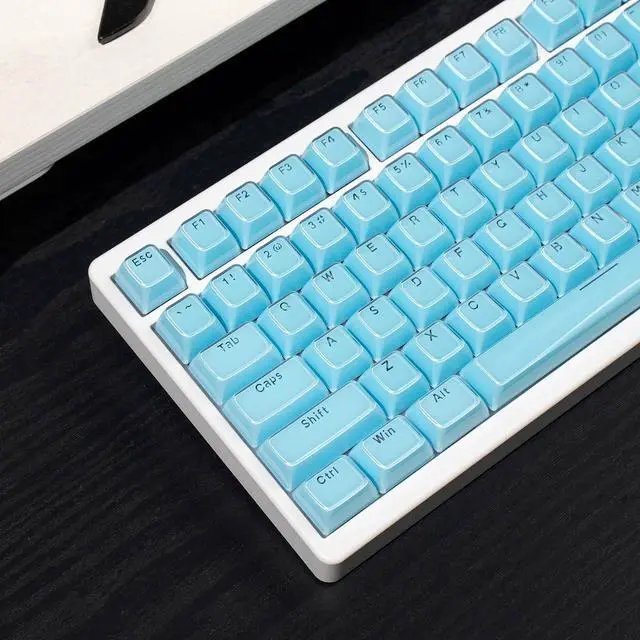 Main image of Crystal Jelly Keycaps,Blue Shine Through Custom Translucent Keycaps 136 Keys MDA Profile Full Size Keycap Set for 61/68/84/87/98/100 Cherry MX Mechanical Gaming Keyboard DIY
