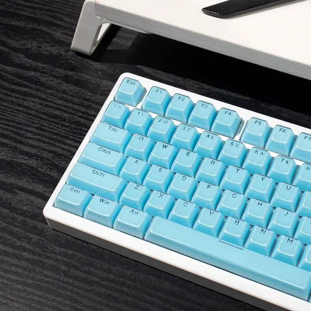 Alt view image 3 of 7 - Crystal Jelly Keycaps,Blue Shine Through Custom Translucent Keycaps 136 Keys MDA Profile Full Size Keycap Set for 61/68/84/87/98/100 Cherry MX Mechanical Gaming Keyboard DIY