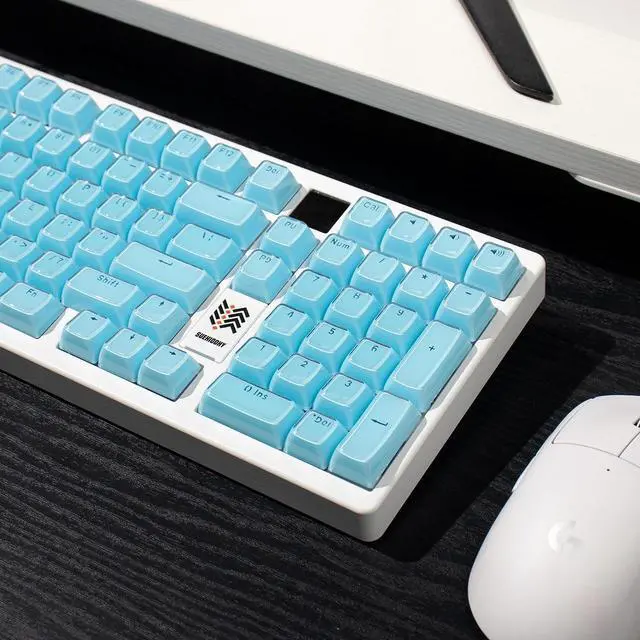 Alt view image 4 of 7 - Crystal Jelly Keycaps,Blue Shine Through Custom Translucent Keycaps 136 Keys MDA Profile Full Size Keycap Set for 61/68/84/87/98/100 Cherry MX Mechanical Gaming Keyboard DIY
