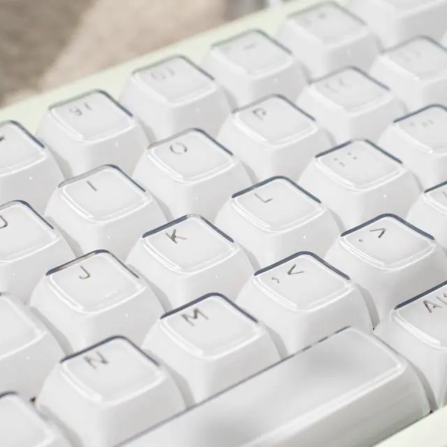 Alt view image 6 of 7 - Crystal Jelly Keycaps,Shine Through Custom Translucent Keycaps 136 Keys MDA Profile Full Size Keycap Set for 61/68/84/87/98/100 Cherry MX Mechanical Gaming Keyboard DIY (White)
