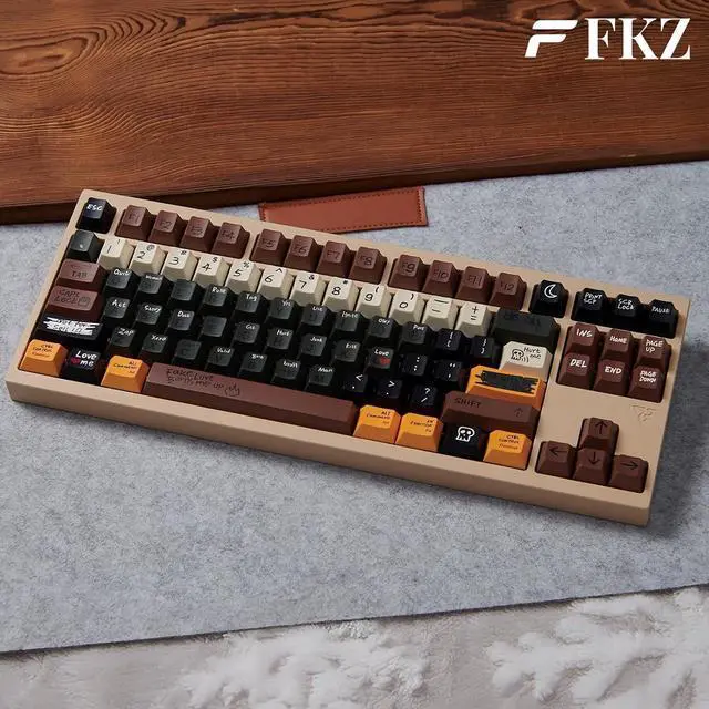 Alt view image 6 of 7 - Retro PBT Keycaps,Cherry Profile Dye-Sub Keycaps 75 Percent 129 Keys Custom Keycaps Set for 60% 65% 70% 100Percent Full Size Cherry MX Switch ANSI Layout Mechanical Gaming Keyboard (Love-Story)