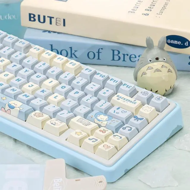 Alt view image 3 of 7 - Cute Dog Keycaps,Creamy Style Blue Keycaps Dye Sublimation Thick PBT Custom Keycap Cherry Profile 134 Keys Full Size Keycap Set for Cherry MX Switch 60% 75% Mechanical Gaming Keyboard (Puppy)