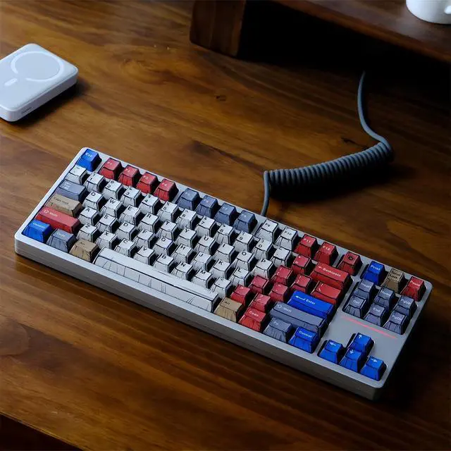 Alt view image 7 of 7 - Custom Anime Keycaps,Japanese Manga Theme Retro Keycaps Dye Sub PBT Keycap Cherry Profile 151 Keys Set for Cherry MX Switch 60% 65% TKL Full Size Mechanical Gaming Keyboard DIY (Colorful)
