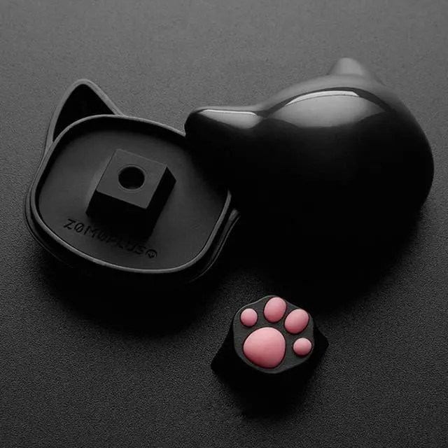Alt view image 5 of 7 - ZOMOPLUS Cute Keycaps,Novelty Cat-Claws ESC Keycap 3D Model Catpaw Custom Key Caps for Cherry MX Switches Mechanical Gaming Keyboard OEM Profile Keycap (Black-Pink)