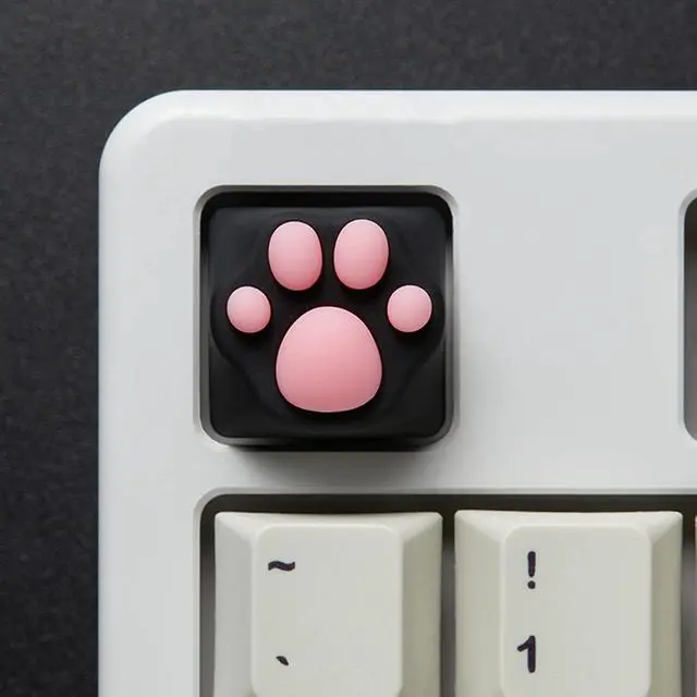 Alt view image 3 of 7 - ZOMOPLUS Cute Keycaps,Novelty Cat-Claws ESC Keycap 3D Model Catpaw Custom Key Caps for Cherry MX Switches Mechanical Gaming Keyboard OEM Profile Keycap (Black-Pink)