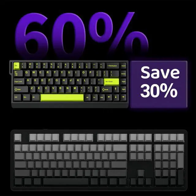 Alt view image 7 of 7 - M68 HE Rapid Trigger RGB Gaming Keyboard,65% Hall Effect Magnetic Switch with Adjustable Actuation 8000 Hz Polling Rate Hot Swap Wired Mechanical Keyboard for PC/Mac Gamer (Black)