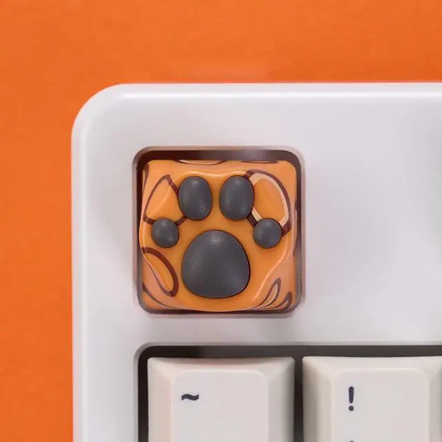 Alt view image 6 of 7 - ZOMOPLUS Cute Keycaps,Novelty Cat-Claws ESC Keycap 3D Model Catpaw Custom Key Caps for Cherry MX Switches Mechanical Gaming Keyboard OEM Profile Keycap (Leopardpaw)