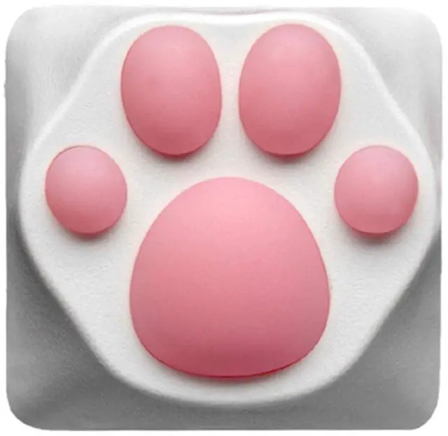 Main image of ZOMOPLUS Cute Keycaps,Novelty Cat-Claws ESC Keycap 3D Model Catpaw Custom Key Caps for Cherry MX Switches Mechanical Gaming Keyboard OEM Profile Keycap (White-Pink)