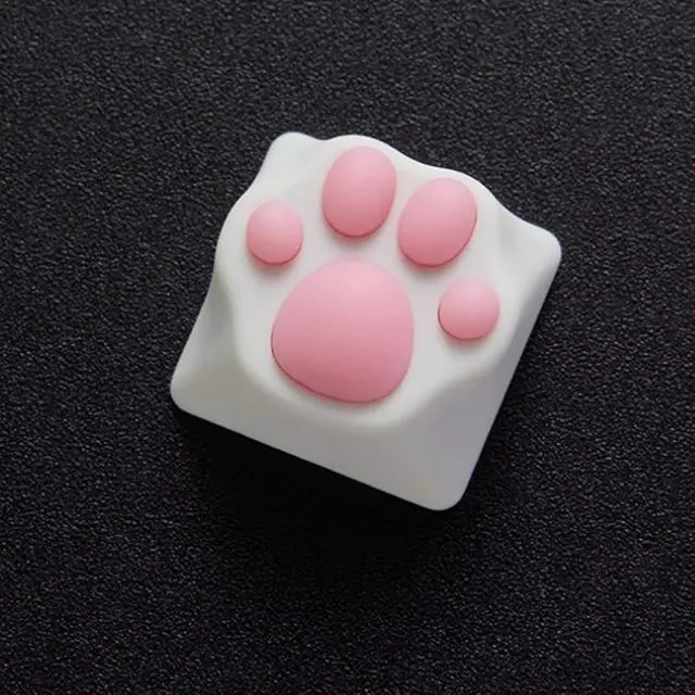 Alt view image 6 of 7 - ZOMOPLUS Cute Keycaps,Novelty Cat-Claws ESC Keycap 3D Model Catpaw Custom Key Caps for Cherry MX Switches Mechanical Gaming Keyboard OEM Profile Keycap (White-Pink)