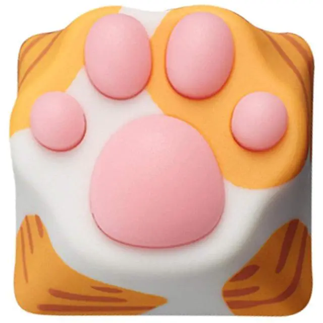 Main image of ZOMOPLUS Cute Keycaps,Novelty Cat-Claws ESC Keycap 3D Model Catpaw Custom Key Caps for Cherry MX Switches Mechanical Gaming Keyboard OEM Profile Keycap (Orange)