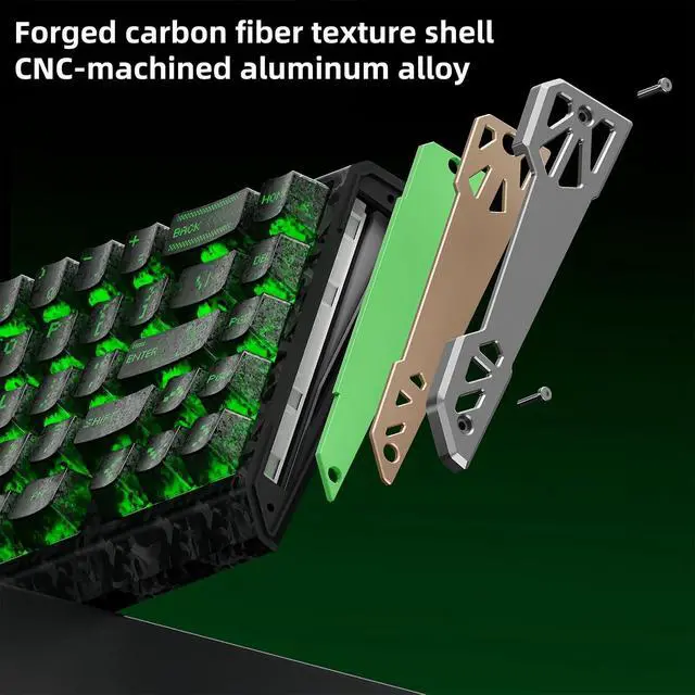 Alt view image 3 of 7 - ZERO68 Carbon Fiber Rapid Trigger RGB Gaming Keyboard,65% Hall Effect Magnetic Switch Adjustable Actuation Hyper-Fast Wired Aluminium Mechanical Keyboard with Web Driver for PC/Mac Gamer (Black)