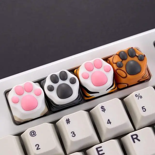 Alt view image 4 of 7 - ZOMOPLUS Cute Keycaps,Novelty Cat-Claws ESC Keycap 3D Model Catpaw Custom Key Caps for Cherry MX Switches Mechanical Gaming Keyboard OEM Profile Keycap (4PCS-B)