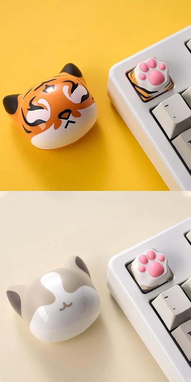 Alt view image 5 of 7 - ZOMOPLUS Cute Keycaps,Novelty Cat-Claws ESC Keycap 3D Model Catpaw Custom Key Caps for Cherry MX Switches Mechanical Gaming Keyboard OEM Profile Keycap (4PCS-B)