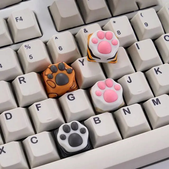 Alt view image 2 of 7 - ZOMOPLUS Cute Keycaps,Novelty Cat-Claws ESC Keycap 3D Model Catpaw Custom Key Caps for Cherry MX Switches Mechanical Gaming Keyboard OEM Profile Keycap (4PCS-B)