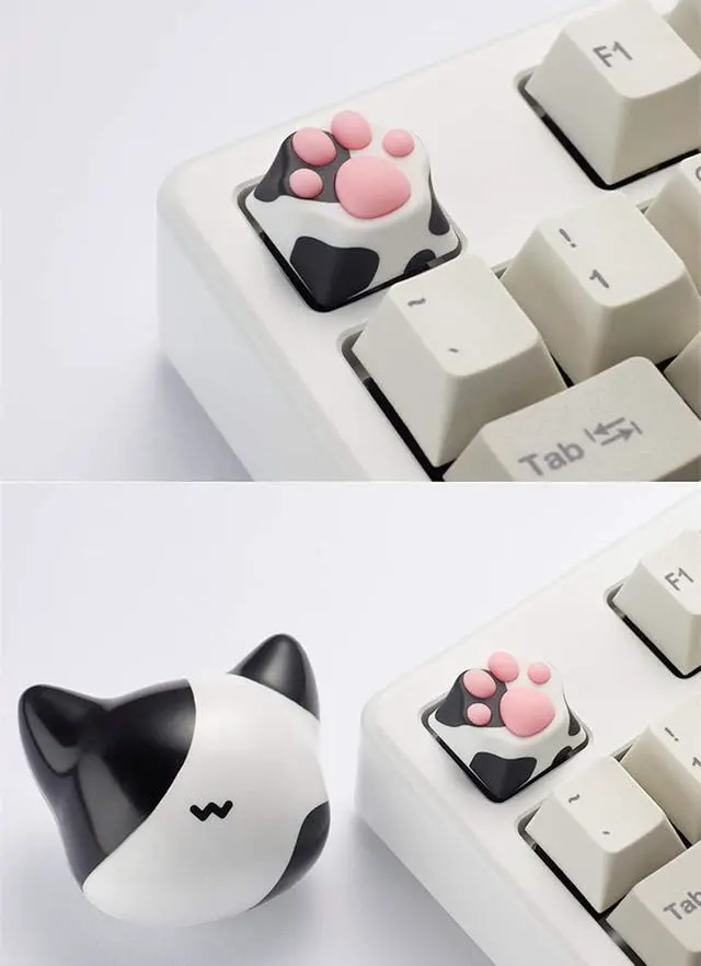 Alt view image 3 of 7 - ZOMOPLUS Cute Keycaps,Novelty Cat-Claws ESC Keycap 3D Model Catpaw Custom Key Caps for Cherry MX Switches Mechanical Gaming Keyboard OEM Profile Keycap (4PCS-C)