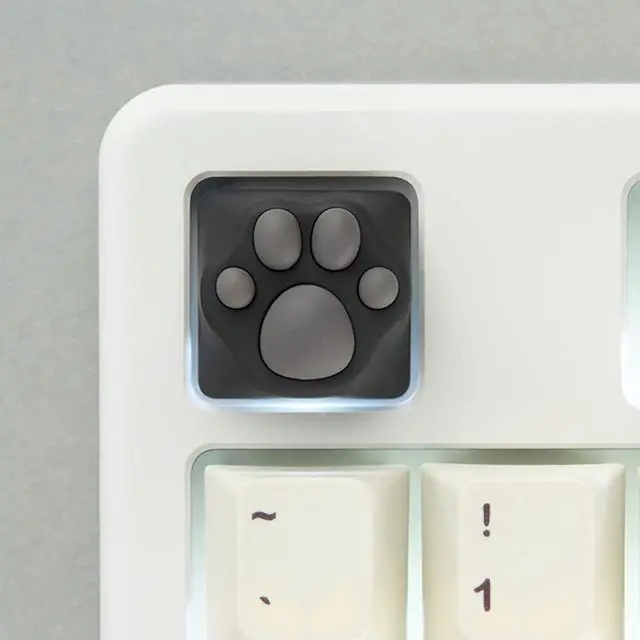 Alt view image 3 of 7 - ZOMOPLUS Cute Keycaps,Novelty Cat-Claws ESC Keycap 3D Model Catpaw Custom Key Caps for Cherry MX Switches Mechanical Gaming Keyboard OEM Profile Keycap (Black-Gray)