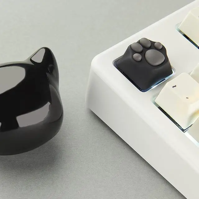 Alt view image 4 of 7 - ZOMOPLUS Cute Keycaps,Novelty Cat-Claws ESC Keycap 3D Model Catpaw Custom Key Caps for Cherry MX Switches Mechanical Gaming Keyboard OEM Profile Keycap (Black-Gray)