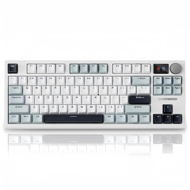 Main image of LT84 Wireless Mechanical Keyboard,75% Hot Swap Custom LED Backlit Gaming Keyboard with Smart-Screen&Knob,Tri-Mode BT5.0/2.4G/Type-C Wired Creamy Keyboard Gasket Mount NKRO TKL Keyboard (Blue)