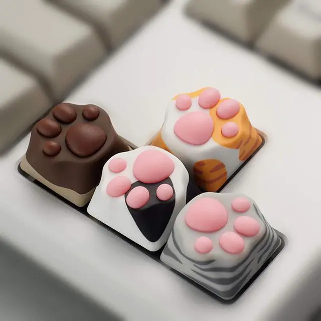 Alt view image 2 of 7 - ZOMOPLUS Cute Keycaps,Novelty Cat-Claws ESC Keycap 3D Model Catpaw Custom Key Caps for Cherry MX Switches Mechanical Gaming Keyboard OEM Profile Keycap (4PCS-A)
