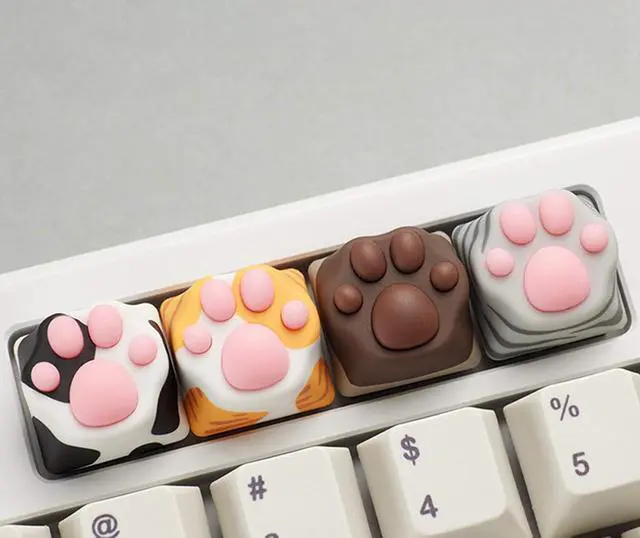Alt view image 6 of 7 - ZOMOPLUS Cute Keycaps,Novelty Cat-Claws ESC Keycap 3D Model Catpaw Custom Key Caps for Cherry MX Switches Mechanical Gaming Keyboard OEM Profile Keycap (4PCS-A)