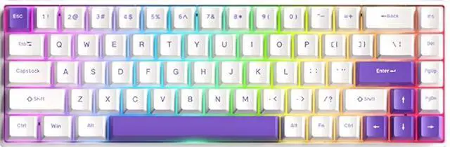 Main image of Fighting68 Rapid Trigger RGB Gaming Keyboard,65% Hall Effect Magnetic Switch Hot-Swap Wired Hyper-Fast Mechanical Keyboard Adjustable Actuation 8000 Hz Polling Rate for PC/Mac Gamer (Purple)