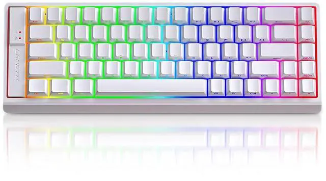 Main image of MC68 Rapid Trigger Gaming Keyboard,65% Adjustable Actuation Hall Effect Magnetic Switch Wired RGB Hot Swap Mechanical Keyboard Side Printed Keycaps 8K Hz Polling Rate for PC/Mac Gamer (White)
