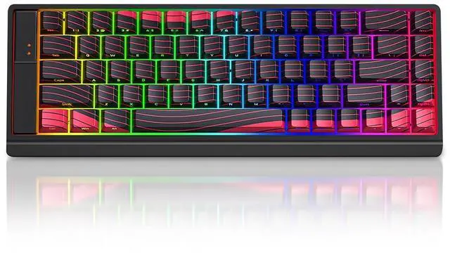 Main image of MC68 Rapid Trigger Gaming Keyboard,65% Adjustable Actuation Hall Effect Magnetic Switch Wired RGB Hot Swap Keyboard Side Printed Keycaps 8K Hz Polling Rate for PC/Mac Gamer (Red-Topographic)