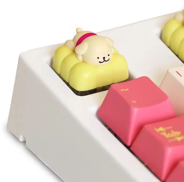 Main image of Cute Dog Keycaps,Kawaii Artisan Keycaps Resin ESC Key Custom Keyboard Caps Handmade Cartoon Single Keycap for Cherry MX Switch Mechanical Gaming Keyboard Replacement Key (Yellow)