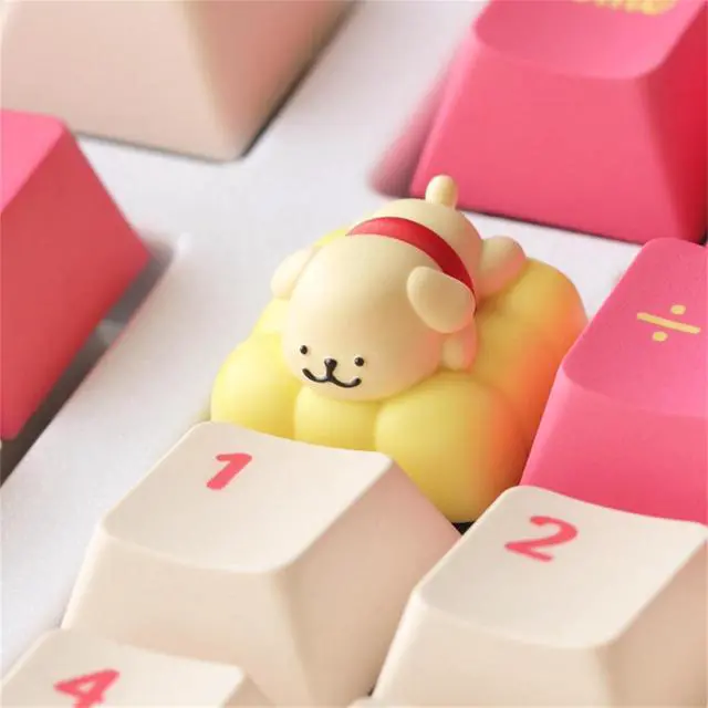 Alt view image 3 of 7 - Cute Dog Keycaps,Kawaii Artisan Keycaps Resin ESC Key Custom Keyboard Caps Handmade Cartoon Single Keycap for Cherry MX Switch Mechanical Gaming Keyboard Replacement Key (Yellow)