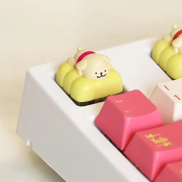 Alt view image 5 of 7 - Cute Dog Keycaps,Kawaii Artisan Keycaps Resin ESC Key Custom Keyboard Caps Handmade Cartoon Single Keycap for Cherry MX Switch Mechanical Gaming Keyboard Replacement Key (Yellow)