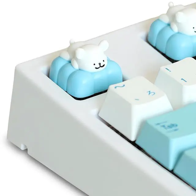 Main image of Cute Dog Keycaps,Kawaii Artisan Keycaps Resin ESC Key Custom Keyboard Caps Handmade Cartoon Single Keycap for Cherry MX Switch Mechanical Gaming Keyboard Replacement Key (Blue)