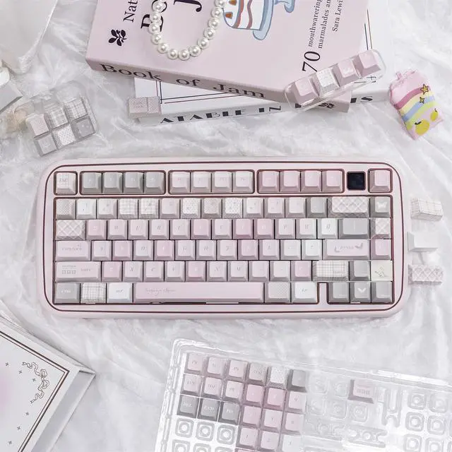 Alt view image 2 of 7 - Cute Keycaps Set,Creamy Style Custom Keyboard Keycaps Dye Sublimation PBT Keycap Cherry Profile 128 Keys Full Set for Cherry MX Switch 60% 75% 100% Mechanical Gaming Keyboard (Girl-Utopia)