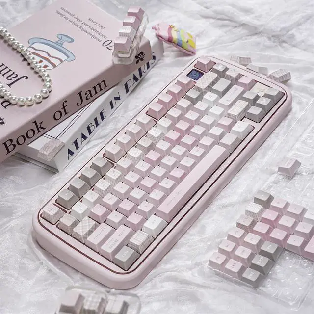 Alt view image 4 of 7 - Cute Keycaps Set,Creamy Style Custom Keyboard Keycaps Dye Sublimation PBT Keycap Cherry Profile 128 Keys Full Set for Cherry MX Switch 60% 75% 100% Mechanical Gaming Keyboard (Girl-Utopia)