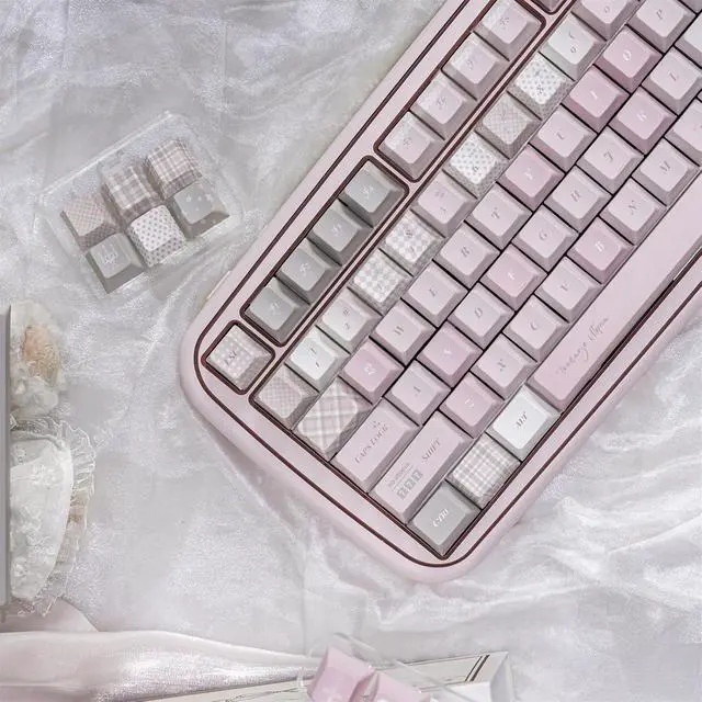 Alt view image 5 of 7 - Cute Keycaps Set,Creamy Style Custom Keyboard Keycaps Dye Sublimation PBT Keycap Cherry Profile 128 Keys Full Set for Cherry MX Switch 60% 75% 100% Mechanical Gaming Keyboard (Girl-Utopia)