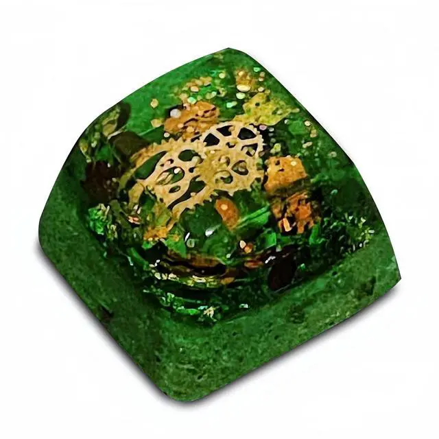 Main image of Artisan Keycaps,Resin Custom ESC Keycap for Mechanical Keyboard OEM Profile R4 Shine Through Backlit Keycap for Cherry MX Switches Gaming Keyboard Cute Personalized Keycaps (Green-Grass)