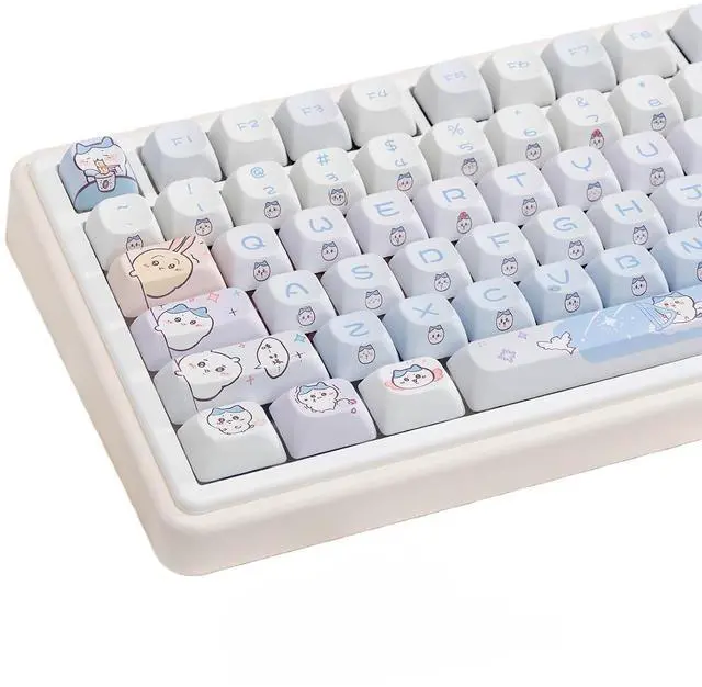 Main image of Cute Keycaps,PBT Dye-Sub Kawaii Japanese Anime Keycaps Creamy Custom Keycap Set 150 Keys Full Size Key Caps for Cherry MX Switches Mechanical Keyboard MOC Profile Keycap (Blue)