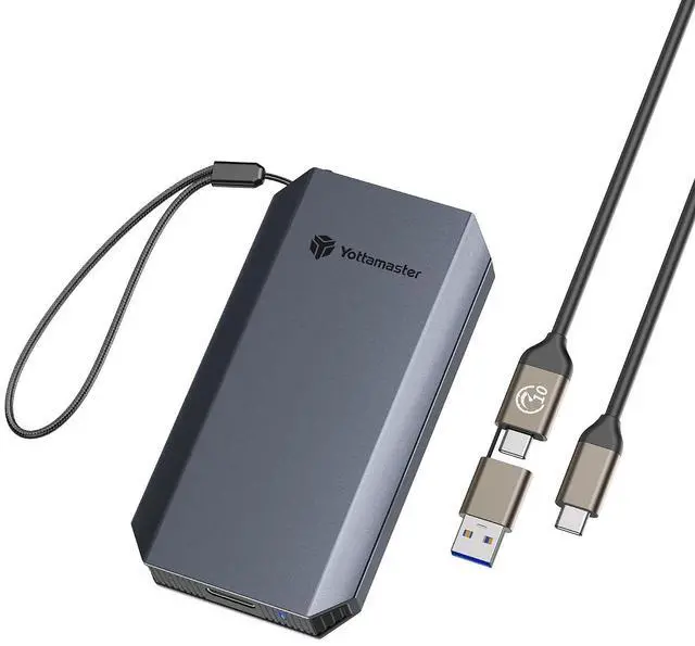 Main image of 1TB External SSD, Up to 460MB/s 2 in 1 USB C Cable & Lanyard Portable Solid State Drives, Supports 4K ProRes HDR Compatible with iPhone 17 Pro Max, Smartphone, Tablet, Laptop