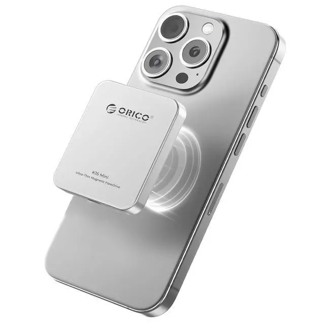 Alt view image 7 of 7 - 128GB Magnetic External SSD, Aluminum Alloy, Up to 150MB/s - K15Mini | External Solid State Drive, Plug & Play Mobile Storage for iPhone, Android, Laptop, Ideal for Student, Home & Office Use