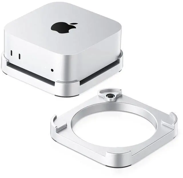 Main image of Stackable Mac mini Stand - Modular Interlocking Design, 360° Ventilation & Premium ABS Silver Finish, Space-Saving Stand for M4 or M4 Pro Mac mini-ST02
