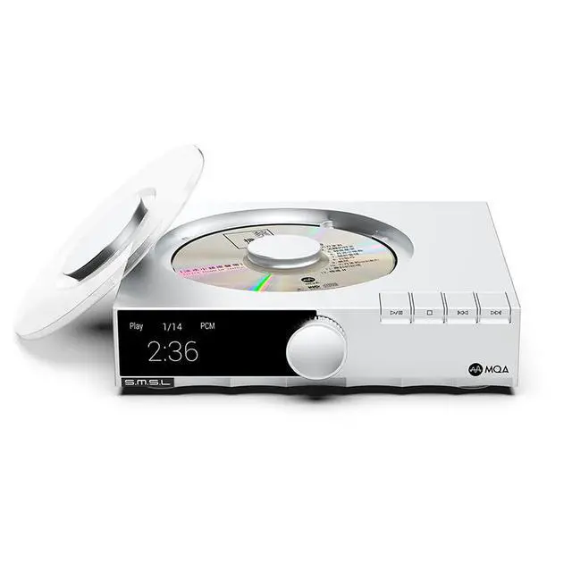 Alt view image 2 of 7 - SMSL PL200T CD Player MQA CD Transport Clock Input Output P.A.S.S. System Optical coaxial AES I2S Output