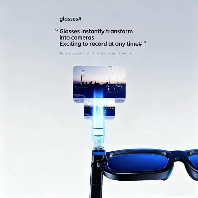 Alt view image 2 of 7 - Recording Video Smart Camera Glasses That Record Video and Audio for Men Women Smart Glasses with Camera Audio Lentes Que Graban Videos Y Audio