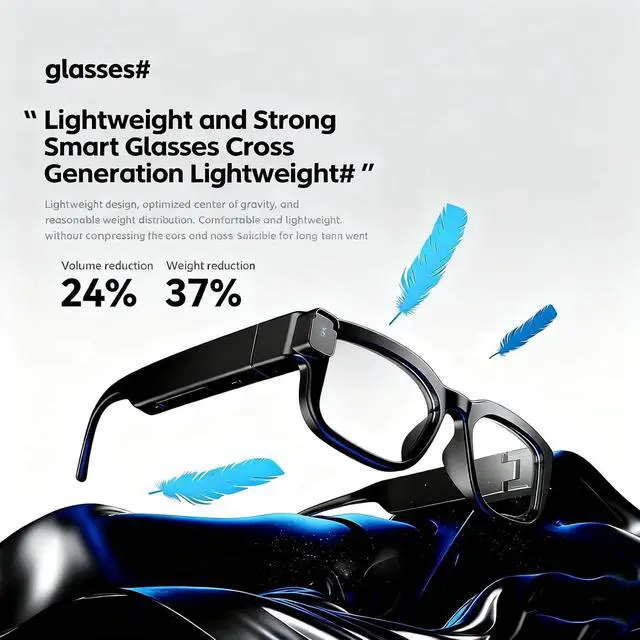 Alt view image 7 of 7 - Recording Video Smart Camera Glasses That Record Video and Audio for Men Women Smart Glasses with Camera Audio Lentes Que Graban Videos Y Audio