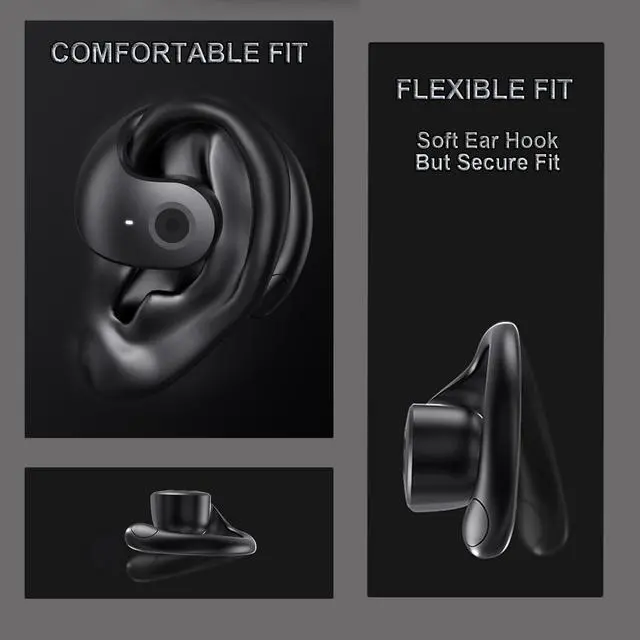 Alt view image 4 of 7 - Outside Open Ear Earbuds Ows Hanging Earphones 5.4 Bluetooth Out Of Ear Open Ear Headphones Outside The Ear Wireless Ear Hanging Bluetooth Headset Bone Conduction Headphones Earbuds Open Over Ear Buds